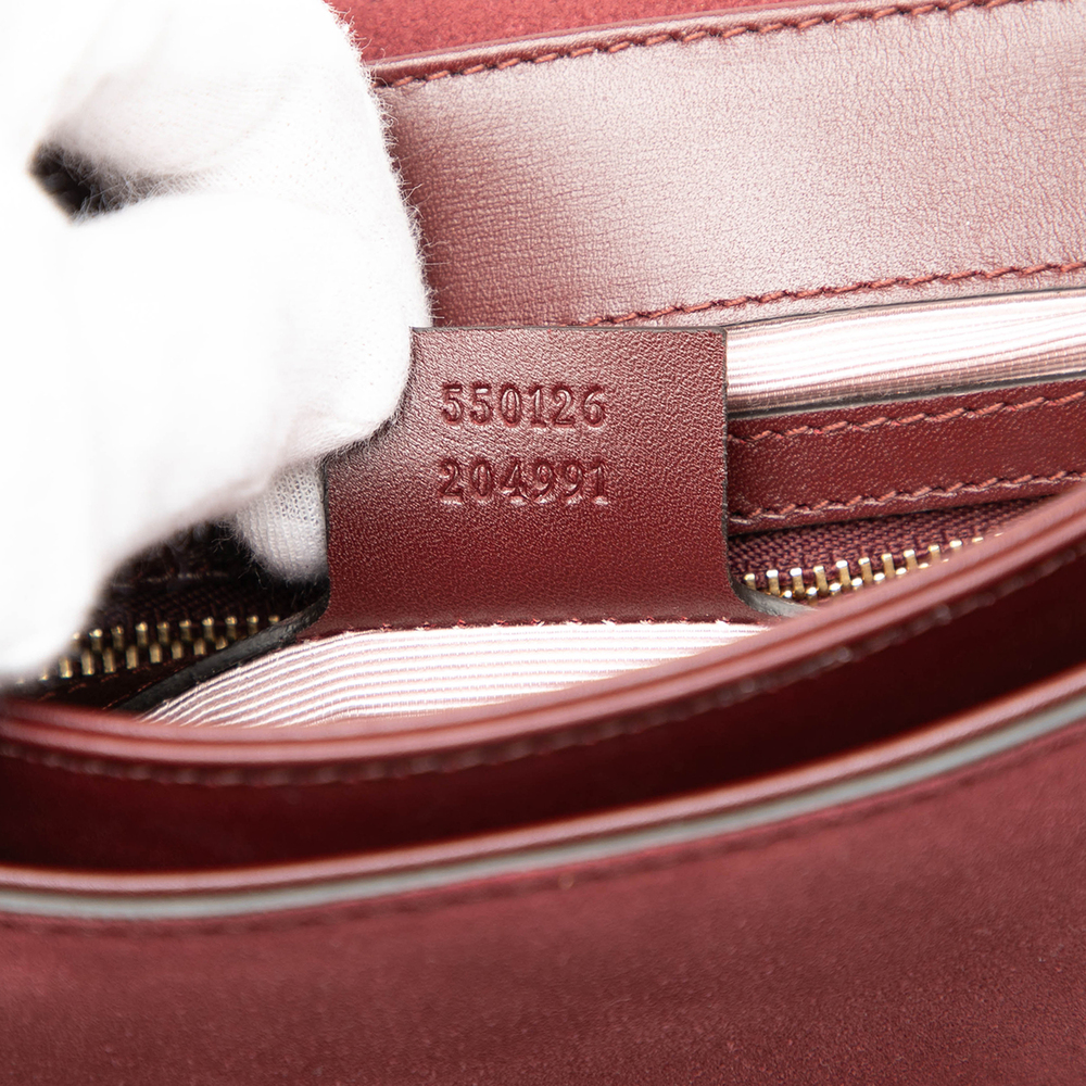 Pre-Loved Gucci Medium Suede Arli Crossbody - Picture 6 of 8